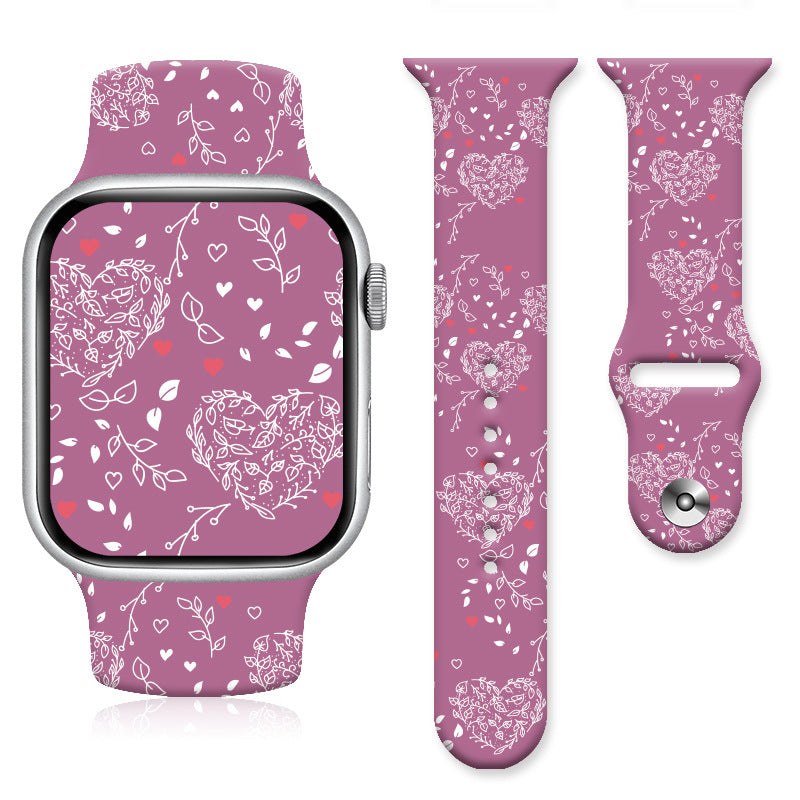 Wholesale Printed Silicone Watch Strap Wrist Band Watch Band